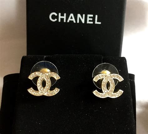 fake chanel cc logo stud earrings|authentic Chanel logo stud earrings.